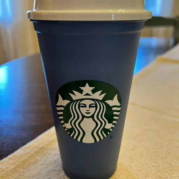 Starbucks | Kitchen | Starbucks Color Changing Reusable Hot Cup Wlid 6 Oz  Blue | Poshmark